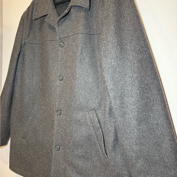J CREW Men’s Wool Winter Pea Coat HEATHERED GRAY / LARGE - Picture 5 of 13